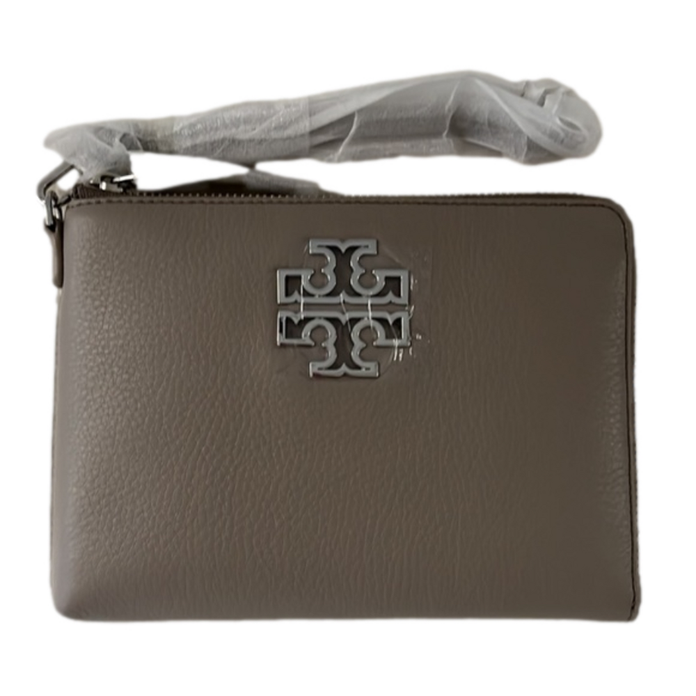 Tory Burch Britten Large Leather Pouch/Wristlet
